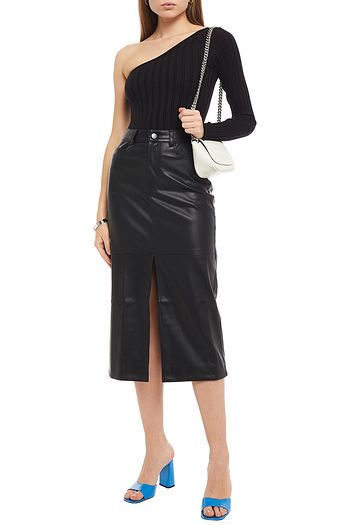 SIMON MILLER Vegan leather midi skirt