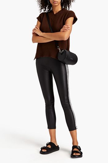 SPRWMN Cropped stretch-leather leggings
