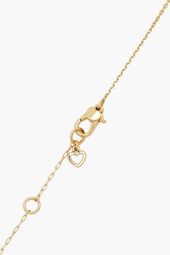 KATE SPADE NEW YORK Goldfarbene Kette mit Kristallen und Kunstperlen