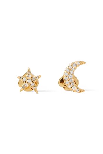 KATE SPADE NEW YORK Goldfarbene Ohrringe aus Sterlingsilber mit Kristallen