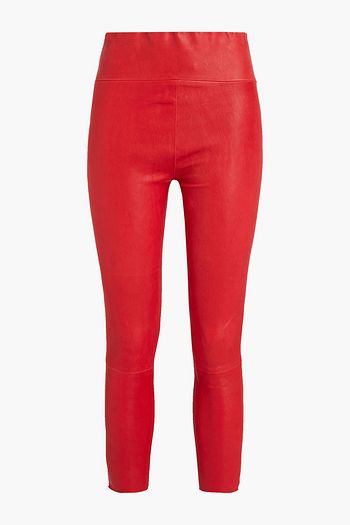 SPRWMN Cropped stretch-leather leggings