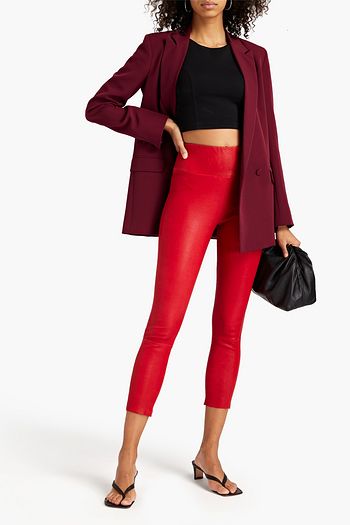 SPRWMN Cropped stretch-leather leggings
