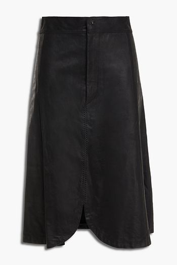 ISABEL MARANT Whipstitched leather skirt