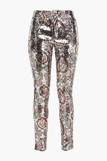ISABEL MARANT Odizo printed sequined tulle skinny pants