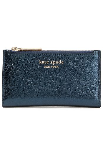 KATE SPADE NEW YORK Portemonnaie aus Metallic-Leder in Knitteroptik