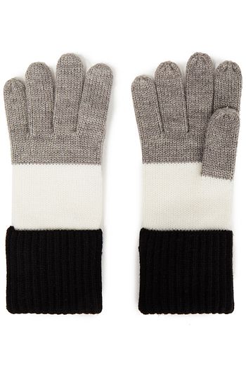 KATE SPADE NEW YORK Color-block intarsia-knit gloves