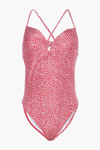 VIX PAULA HERMANNY Knotted printed swimsuit