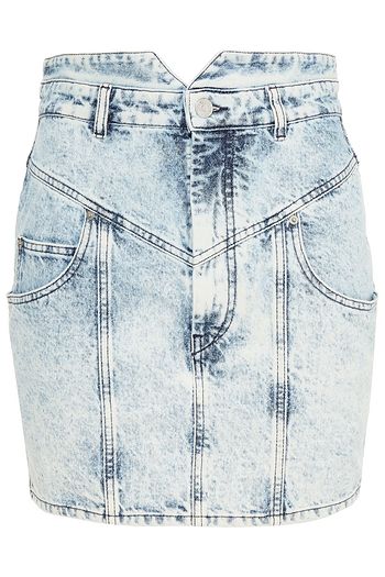 ISABEL MARANT Bleached denim mini skirt