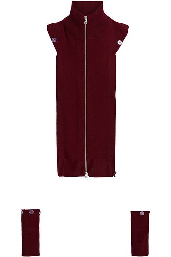 VERONICA BEARD Zip-detailed cashmere turtleneck vest