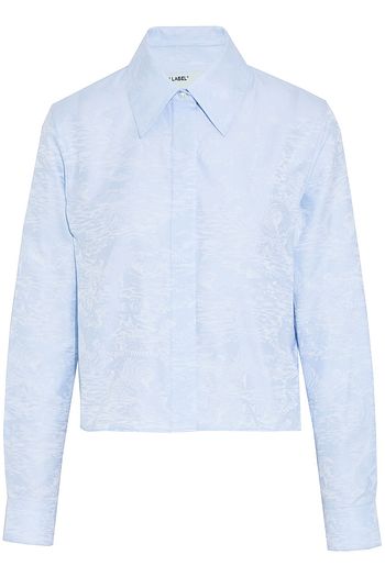 OFF-WHITE™ Cropped cotton-jacquard shirt
