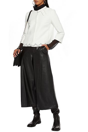REDVALENTINO Bow-embellished crepe jacket