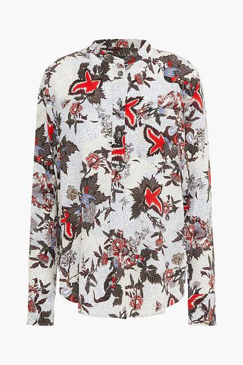 ISABEL MARANT Printed stretch-silk blouse