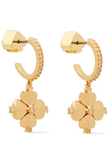 KATE SPADE NEW YORK Goldfarbene Ohrringe mit Kristallen