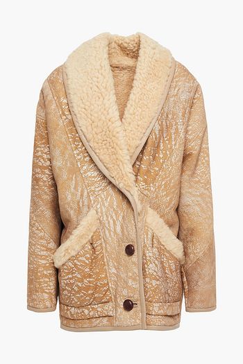 ISABEL MARANT Audrina oversized painted shearling coat