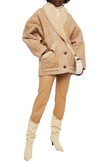 ISABEL MARANT Audrina oversized painted shearling coat
