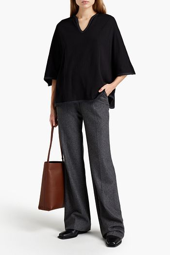 MAJESTIC FILATURES Cotton, cashmere and silk-blend jersey tunic
