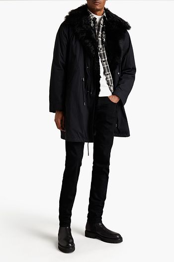ARMY BY YVES SALOMON Faux shearling-trimmed cotton-blend gabardine parka