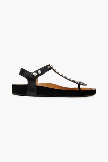 ISABEL MARANT Enore studded leather and suede sandals