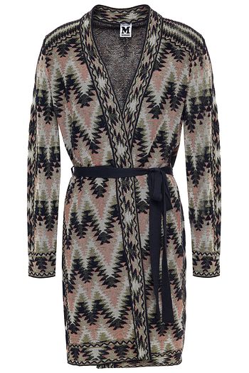 M MISSONI Belted jacquard-knit cardigan