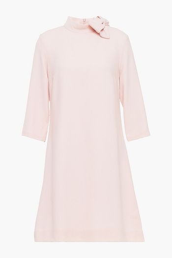 GOAT Ava bow-embellished wool-crepe mini dress
