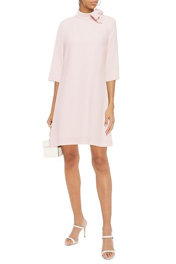 GOAT Ava bow-embellished wool-crepe mini dress