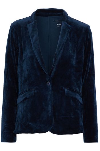 MAJESTIC FILATURES Stretch cotton and modal-blend velvet blazer