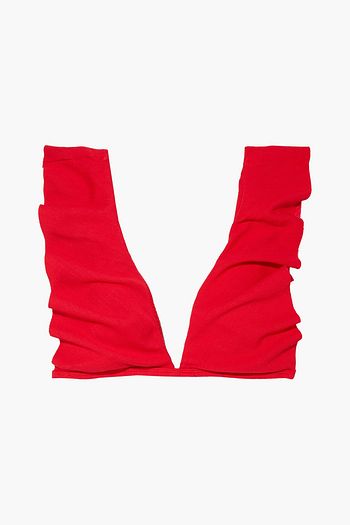 VIX PAULA HERMANNY Liz ruffled ribbed bikini top