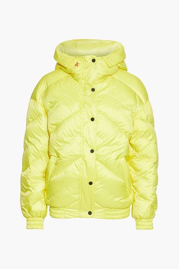 PERFECT MOMENT Quilted hooded down ski jacket