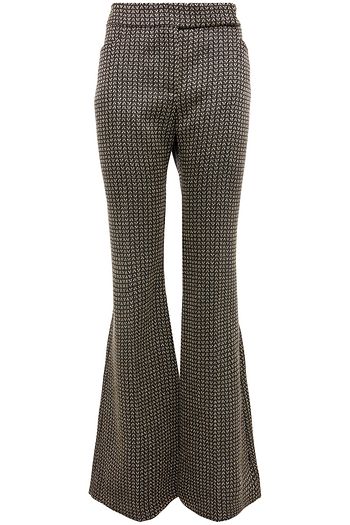 AMANDA WAKELEY Metallic tweed flared pants