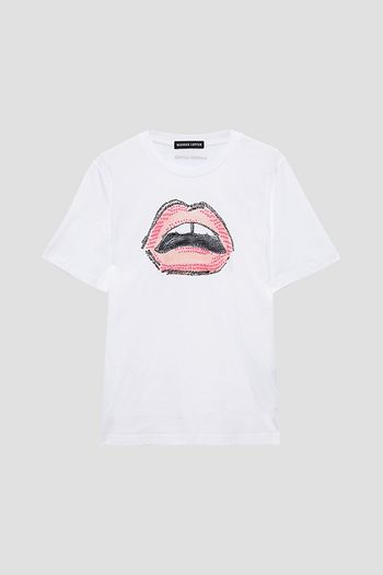 MARKUS LUPFER Alex embroidered printed organic cotton-jersey T-shirt