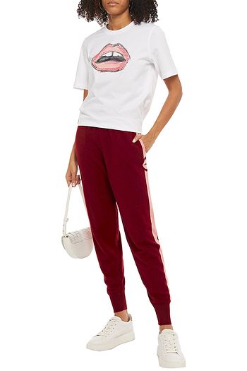MARKUS LUPFER Alex embroidered printed organic cotton-jersey T-shirt