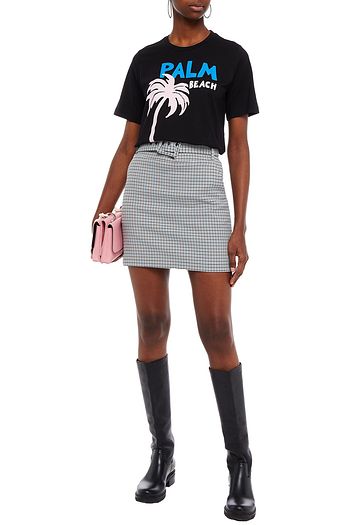MARKUS LUPFER 刺繍入り プリント オーガニックコットンジャージー Tシャツ