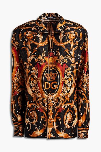DOLCE & GABBANA Printed silk-twill shirt