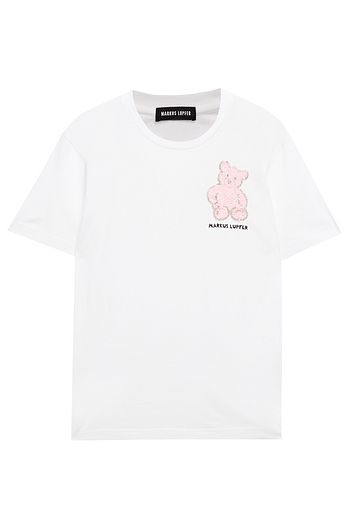 MARKUS LUPFER 装飾付き プリント コットンジャージー Tシャツ