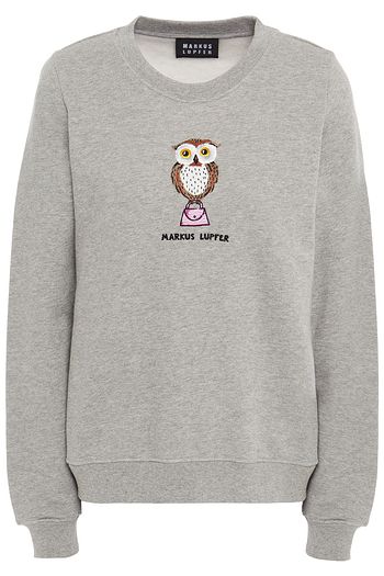 MARKUS LUPFER Leonie embroidered cotton-fleece sweatshirt