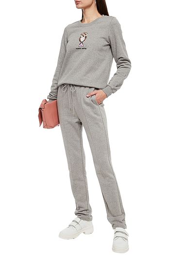 MARKUS LUPFER Leonie embroidered cotton-fleece sweatshirt