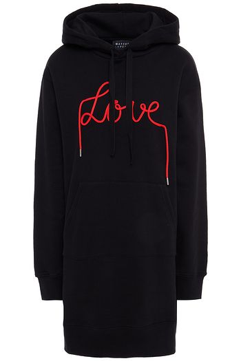 MARKUS LUPFER Hollie appliquéd cotton-fleece hooded mini dress