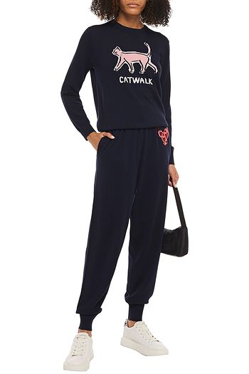 MARKUS LUPFER Mia sequin-embellished merino wool track pants