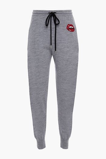 MARKUS LUPFER Daria Lara Lip sequin-embellished merino wool track pants