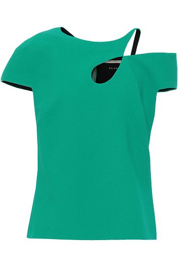 ROLAND MOURET Rial cutout crepe top