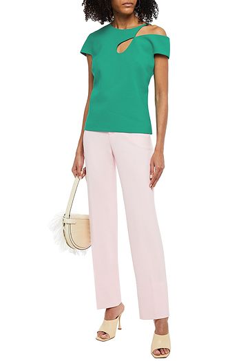 ROLAND MOURET Rial cutout crepe top