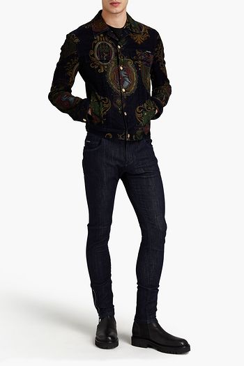 DOLCE & GABBANA Printed denim jacket