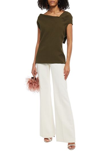 ROLAND MOURET Raywell wool-crepe top