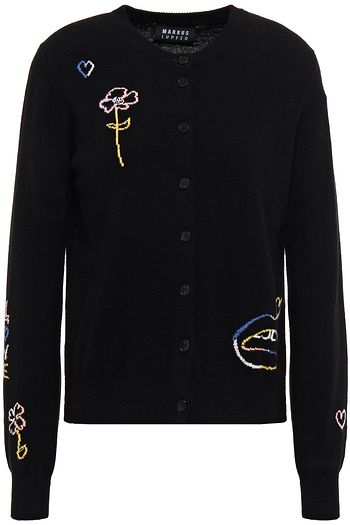 MARKUS LUPFER April intarsia cashmere sweater
