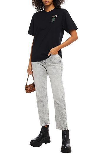 MARKUS LUPFER Blake embroidered printed organic cotton-jersey T-shirt