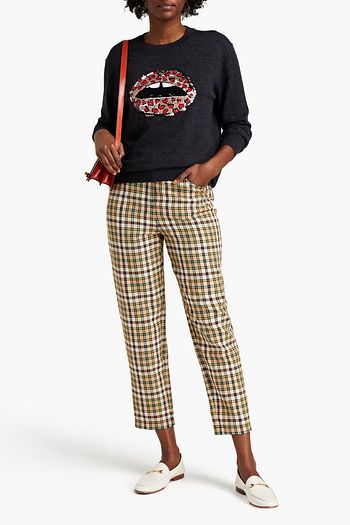 MARKUS LUPFER Jamie sequin-embellished intarsia merino wool sweater
