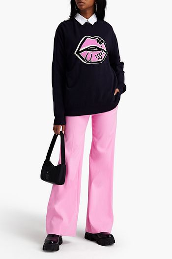 MARKUS LUPFER Dani intarsia-knit merino wool sweater