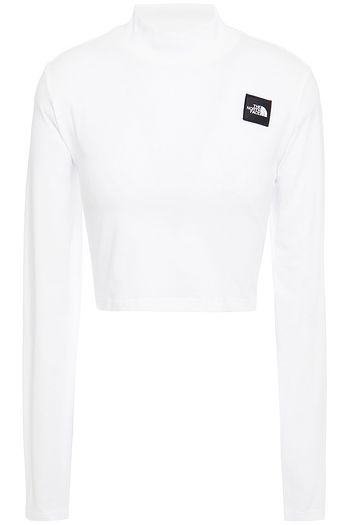 THE NORTH FACE Cropped appliquéd cotton-jersey top