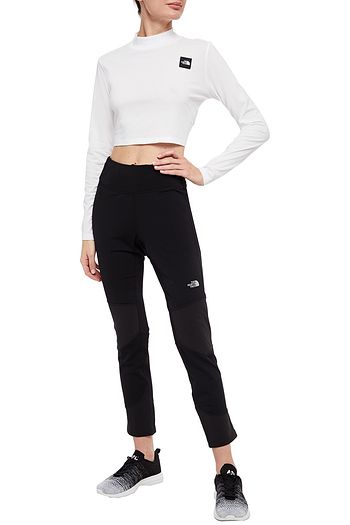 THE NORTH FACE Cropped appliquéd cotton-jersey top