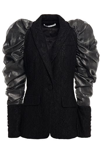VERONICA BEARD Ashburn metallic organza-paneled corded lace blazer